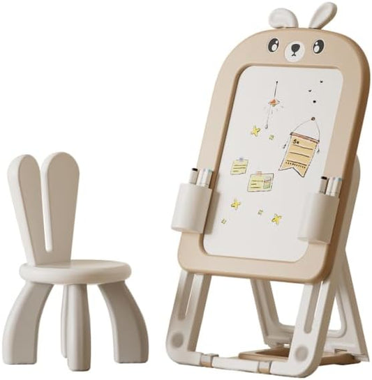Multifunctional Children’s Drawing Board with Chair (White)