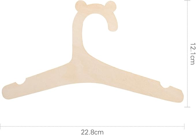 20 Pcs Kids Wooden Hangers，9'' Kids Baby Toddler Children Wooden Hangers,for Clothes & Pants，Baby Children Wooden Hangers