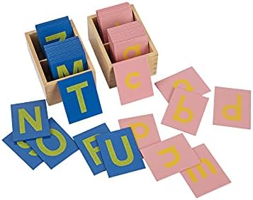 Toys for 3 Year Old Language Learning Materials for Children Lower and Capital Case Sandpaper Letters