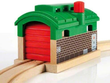 BRIO World 33574 - Train Garage - 1 Piece Wooden Toy Train Accessory for Kids Age 3 and Up