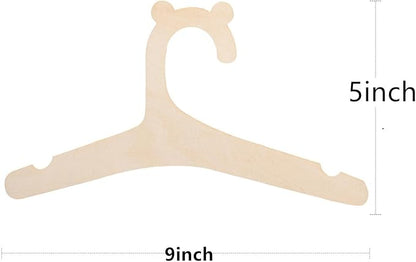 20 pcs Wooden Kids Hangers,9inch Baby Nursery Closet Hangers,Cute Non Slip Wood Baby Toddler Hangers,Children Wood Coat Hanger for Baby Toddler Kids Clothes & Pants