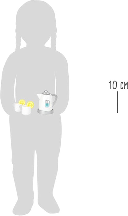 Small Foot Wooden Toys Tea Kettle Wooden playset for Children Play Kitchens Designed for Children Ages 3+, Multi