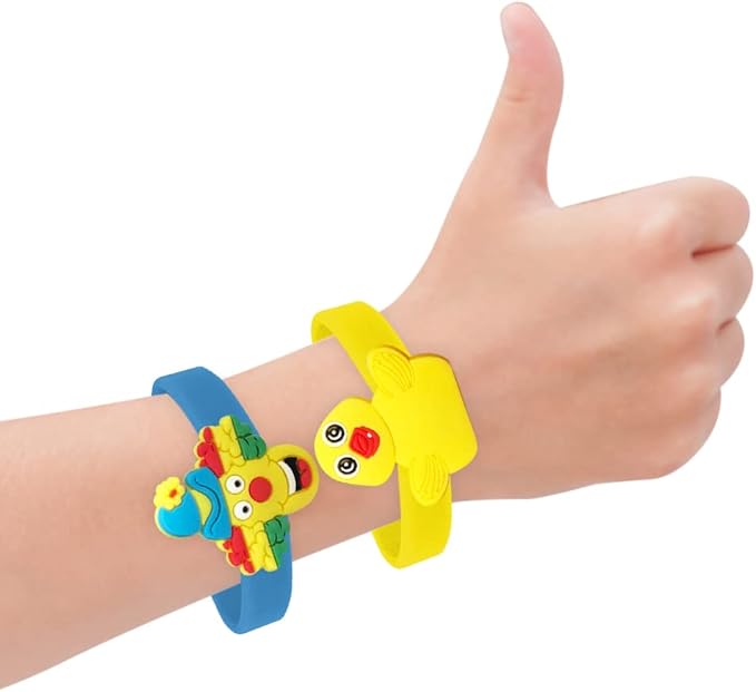 ArtCreativity Carnival Rubber Bracelets for Kids, Set of 12, Colorful Stretchy Rubber Wristbands for Boys and Girls, Fun Birthday Party Favors for Children, Goodie Bag Fillers, Carnival Prize