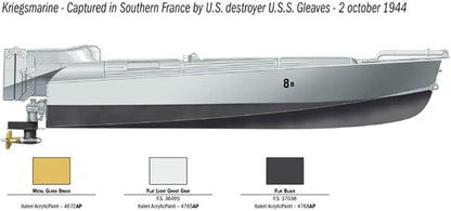 Italeri 5623 MTM Barchino with Crew, 1:35 Scale, Plastic Model Kit, Plastic Model Kit, Model Making, Grey, 01:35:00