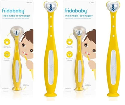 Frida Baby Triple-Angle Toothhugger Training Toothbrush for Toddler Oral Care (Pack of 2)