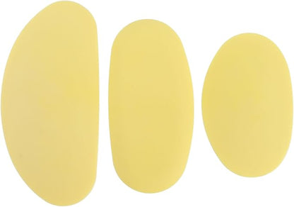 3Pcs Soft Rubber Rib for Pottery Clay, 3 Sizes Ceramic Sculpting Essential Tool for Pottery DIY Craft Work (Yellow)