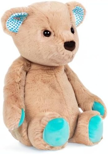 B. toys- B. softies-12" Plush Bear- Soft & Cuddly Plush Teddy Bear – Huggable Stuffed Animal Bear Toy – Washable – Newborns, Toddlers, Kids- Happy Hues-Cara-Mellow Bear- 0 Months +