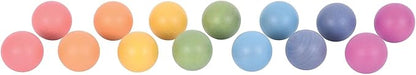 TickiT Rainbow Wooden Balls - Set of 14 - Loose Parts Wooden Toy for Babies and Toddlers 10m+ - Inspire Curiosity and Open-Ended Play