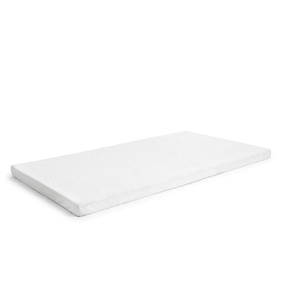 Milliard 2-Inch Ventilated Memory Foam Crib and Toddler Bed Mattress Topper with Removable Waterproof 65-Percent Cotton Non-Slip Cover - 52" x 27" x 2" White