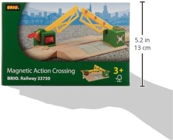BRIO World 33750 - Magnetic Action Crossing | Interactive Wooden Toy Train Accessory | Enhances Hand-Eye Coordination | Compatible with All BRIO Train Sets | Ideal for Kids Ages 3 and Up