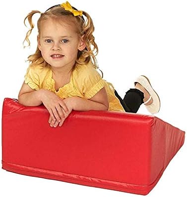Foamnasium Wedge, Indoor Foam Playset, Soft Toddler and Active Kids Play Foam Wedge for Crawling, Climbing, Sliding and Jumping, Made in the US, Red