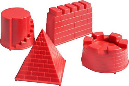 Advanced Building Sand Molds and Tools Kit - Works with All Other Play Sand Brands - 37 Pieces Includes: Castle, Bricks and Walls Molds, and Tools - Sand Not Included