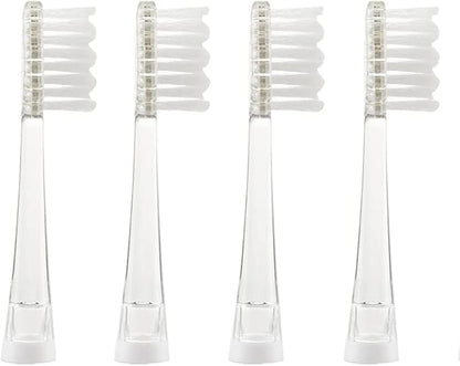SEAGO Toothbrush Replacement Heads - SG977 SG513 - SEAGO Kids Toothbrushes Heads for Toddlers - Compatible with SEAGO Electric Toothbrushes Kids (White, 4-Pack) (White, 1 Count (Pack of 4))