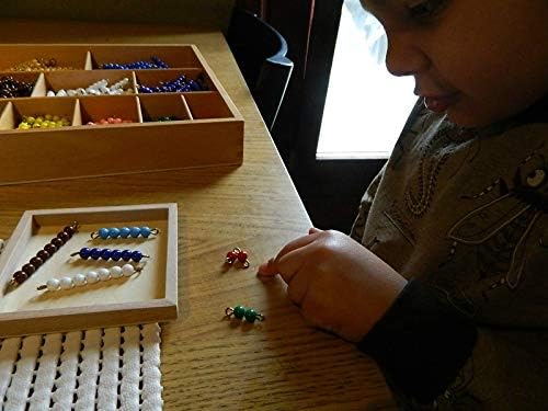 Leader Joy Montessori Math Materials Bead Decanomial with Box for Early Preschool Learning Toy