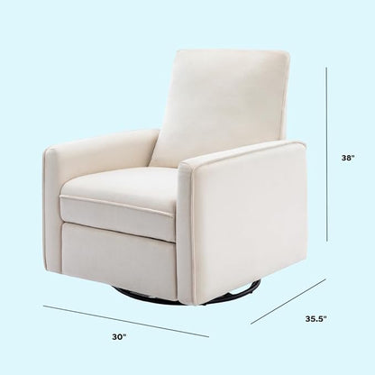 DaVinci Penny Recliner and Swivel Glider in Performance Cream Eco-Weave, Water Repellent & Stain Resistant, CertiPUR-US Certified
