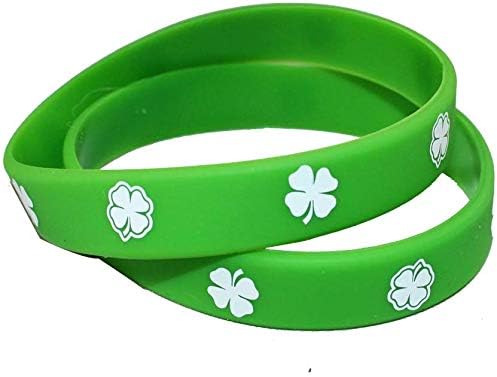 JOYIN 144 PCS St. Patrick's Day Dressing-up Accessories Set Party Favor with 12 Green Shamrock Eyeglasses 12 Beaded Necklace 72 Temporary Tattoos 24 Mustache 24 bracelets