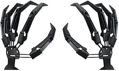 Halloween Articulated Fingers,Articulated Finger Extensions with Flexible Joints,Claw Gloves for Party Dress Cosplay Costume Props Black