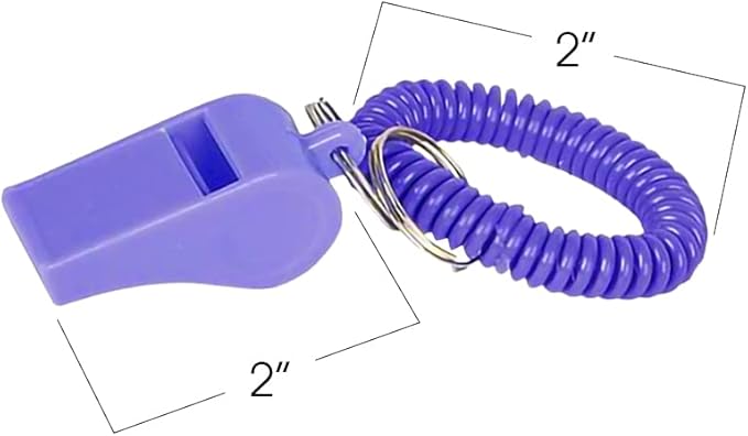 ArtCreativity Spiral Whistle Bracelets with Keychain, Set of 12, Kids’ Party Noisemakers, Variety of Colors, Sports Party Favors, School Sports Supplies, Great Party favor, Goody Bag Fillers