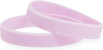 BLUE PANDA Pastel Silicone Bracelets, Party Favors, Intended for Ages 13+ (0.45 x 2.5 in, 6 Colors, 48 Pack)