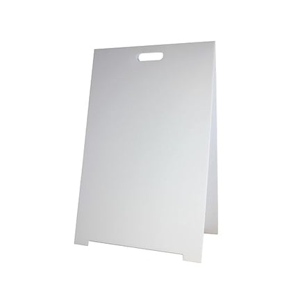 Flipside Products 35.5" x 23" Double- Sided Corrugated Plastic Dry Erase Marquee Easel, Signboard, Indoor Outdoor, Sidewalk Curb Sign, White, 4 Pack