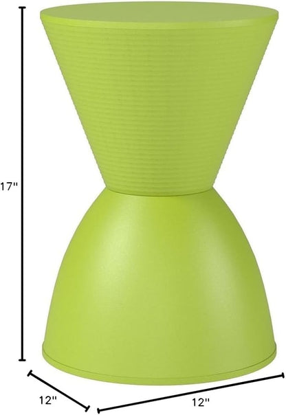 Modway Haste Contemporary Modern Hourglass Accent Stool in Green