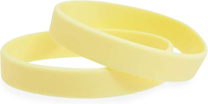 BLUE PANDA Pastel Silicone Bracelets, Party Favors, Intended for Ages 13+ (0.45 x 2.5 in, 6 Colors, 48 Pack)