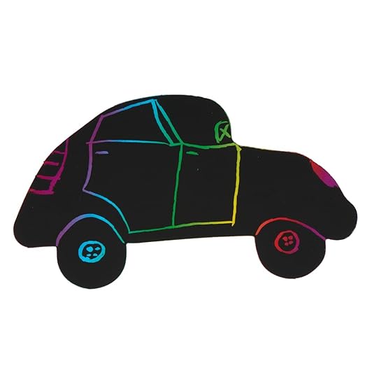 Colorations SDSHAPE Scratch Designs Shapes, 98 Pieces, Shape Boards