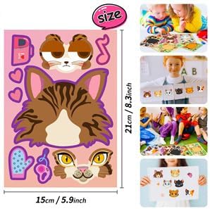 128 Pcs Cat Party Favors Set Includes Mini Spiral Notepads Cat Paw Pens Stickers Keychains Tattoo Stickers Slap Bracelets Cat Face Stickers for Girl Party Favors Cat Theme Party Birthday Supplies