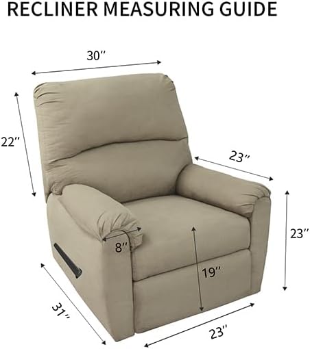 PureFit 100% Dual Waterproof Recliner Cover, Waterproof Couch Cover for Recliner - Stretch Non Slip Fleece Sofa Covers Washable, Leakproof Furniture Protector for Kids, Pets, Dog (Recliner, Chocolate)