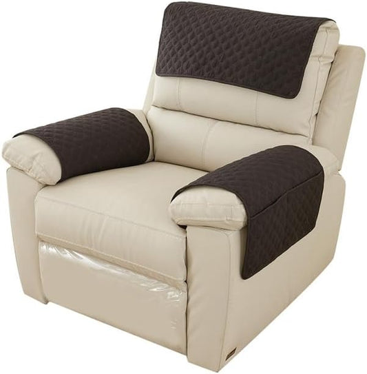 Recliner Chair Slipcover Mat Anti Slip Dogs Pet Kids Sofa Armrest Towel Cover Armchair Furniture Protector Couch Cushion 1 Seat (3pcs) (A1)