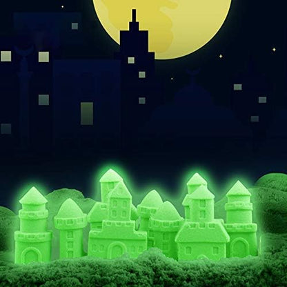 2 lb. Refill Pack - Moldable Indoor Play Sand in Resealable Bag Neon Green