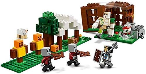 LEGO Minecraft The Pillager Outpost 21159 Awesome Action Figure Brick Building Playset for Kids Minecraft Gift (303 Pieces)