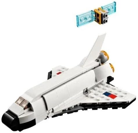 LEGO Creator 3 in 1 Space Shuttle Toys - Space Toys Building Set for Boys & Girls, Ages 6+ - Option to Build 2 Spaceships or Astronaut - Educational Gift for Kids Birthday & Holidays - 31134