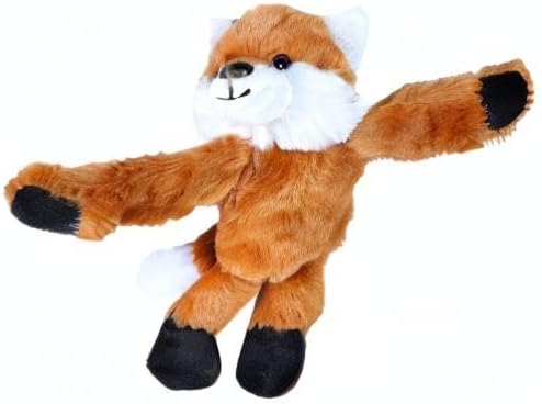 Wild Republic Huggers Red Fox Plush, Slap Bracelet, Stuffed Animal, Kids Toys, 8 inches