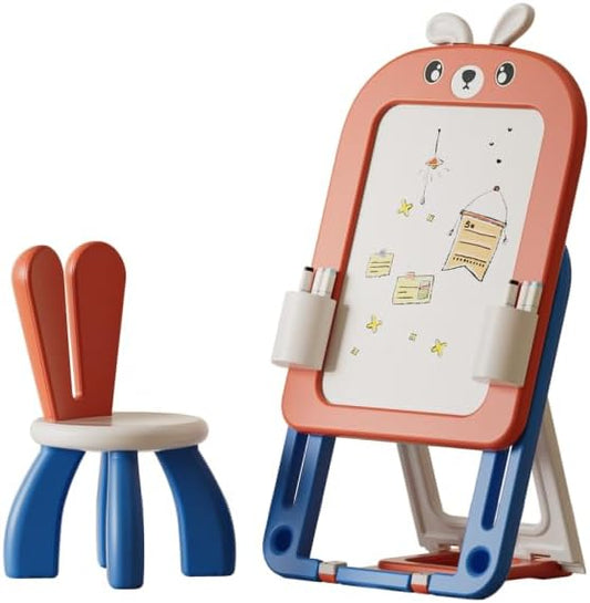 Multifunctional Children’s Drawing Board with Chair (Red)