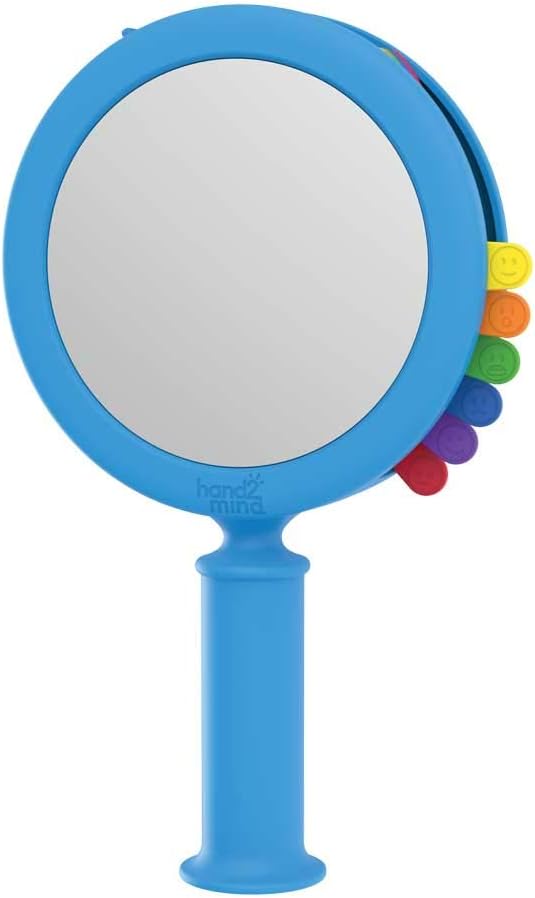 hand2mind See My Feelings Mirror, Play Therapy Toys, Mindfulness for Kids, Emotional Regulation for Kids, Social Emotional Learning Activities, Calm Down Corner Supplies, Calming Corner (Set of 1)