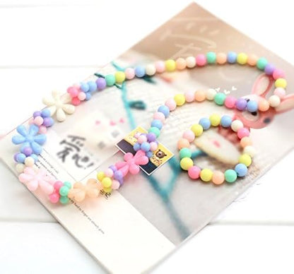 3Set Princess Pretend Play Necklace Bracelet Set Kit or Bracelets Packs Kids Play Jewelry Little Girls Costume Necklaces Toddler Dress up Jewelry Xmas Gift