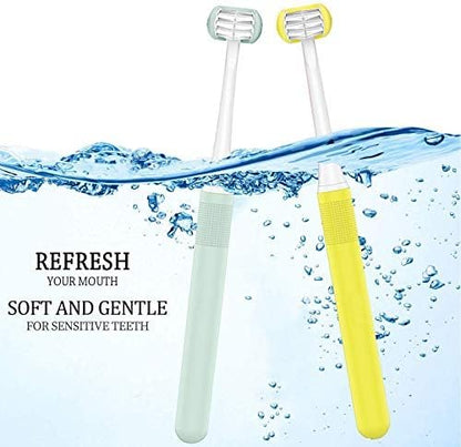 Kid Toothbrush,Soft Brush Child Toothbrush,Autism 3 Sided Toothbrush Kids,Soft and Gentle for Complete Tooth and Gum Care,Toothbrush 2 Pack(Kids Upgraded Soft Bristles)