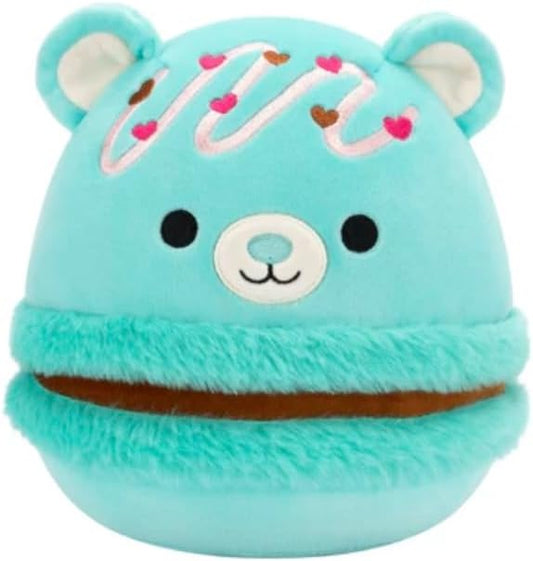 Squishmallows 2025 Original 8-Inch Valentine Squad Plush - Collectible Soft & Squishy Mini Stuffed Animal Toy - Add to Your Squad - Gift for Kids, Girls & Boys (Belinda The Macaron Bear)
