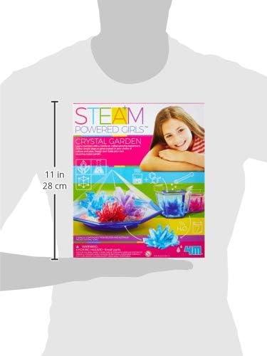 4M Toysmith, STEAM Powered Girls Crystal Garden, Chemistry DIY Stem Toy, for Girls Ages 10+