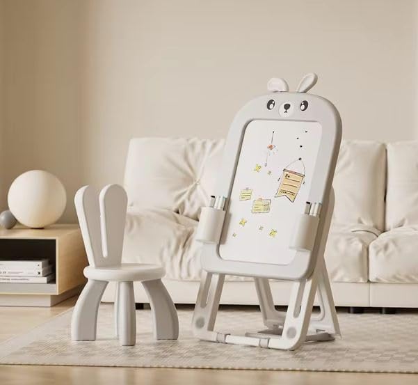 Multifunctional Children’s Drawing Board with Chair (White)