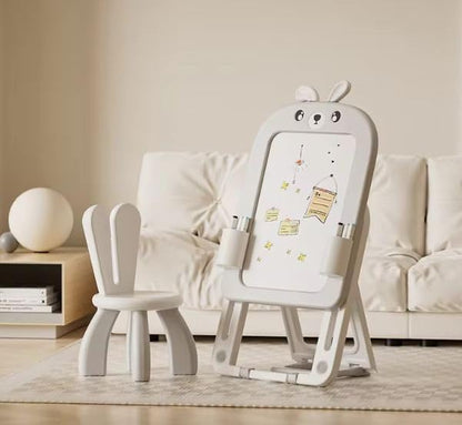 Multifunctional Children’s Drawing Board with Chair (White)