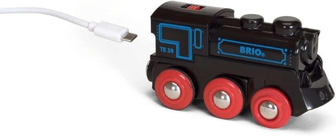 BRIO World - 33599 Rechargeable Engine | Battery-Powered Toy Train for Kids Aged 3+