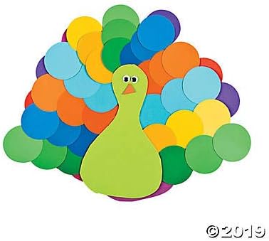 Fun Express Paint Chip Paper Circles - 1200 Pieces - Educational and Learning Activities for Kids