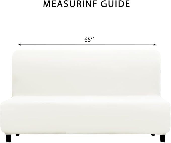 PureFit 100% Dual Waterproof Futon Cover, Waterproof Couch Cover for Futon - Stretch Non Slip Fleece Sofa Covers Washable, Leakproof Furniture Protector for Kids, Pets, Dog (Futon, Beige)