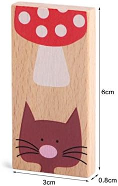 GracesDawn 28 Pcs of Educational Wooden Toy Domino Animal Puzzles Kids Game Gift