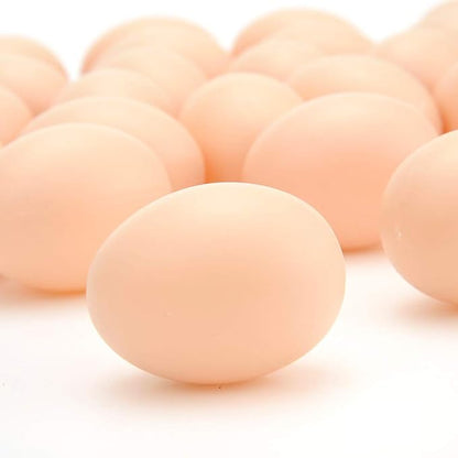 PowerTRC 30 Pcs Plastic Eggs Toys, Toy Food DIY Easter Eggs, Real-Life Size Faux Pretend Play Food Play Kitchen Accessories, Realistic Chicken Eggs