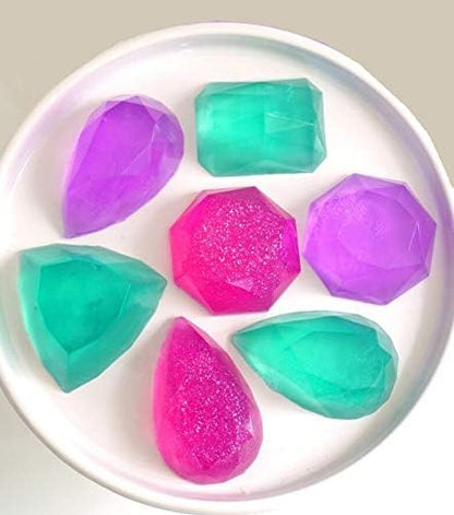 Gem Stones Soap Making Kit, Soap Molds, DIY Arts & Crafts Project, Gift & STEM Science Experiment for Kids Girls Boys Ages 8-12 and Up