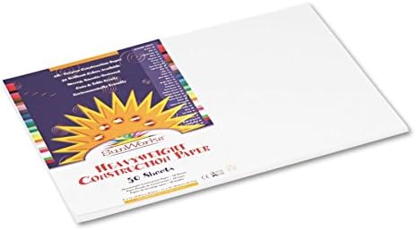 Prang (Formerly SunWorks) Construction Paper, Bright White, 12" x 18", 50 Sheets