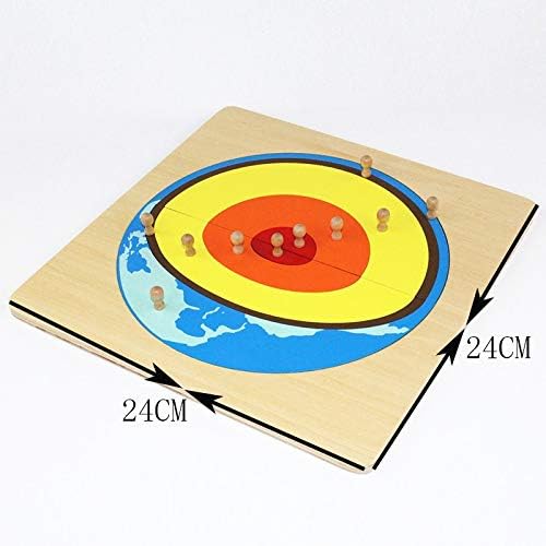 Montessori Children Geography Teaching Aids Internal Structure of The Earth Panel Puzzle Crustal Core Kids Early Education Learn Toys
